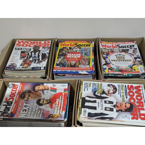 43 - Huge Quantity Appx 60KG Modern World Soccer Magazines