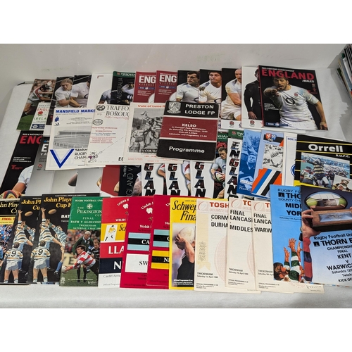 47 - Large Quantity Rugby Union Programmes Mostly England 80/90s Etc Nice Bundle