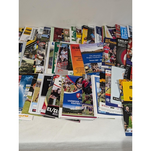 51 - Huge Quantity 100s Rugby Union Unusual Programmes - Mixture of Grass Roots / School and Unusual