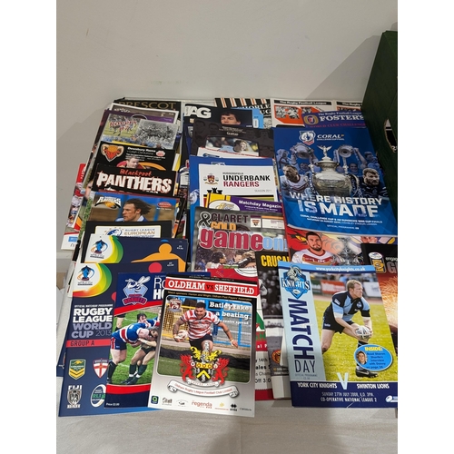 52 - Large Quantity Rugby League Programmes Mostly Modern World Cup Etc Nice Quantity