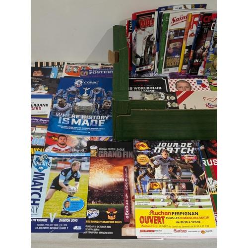 52 - Large Quantity Rugby League Programmes Mostly Modern World Cup Etc Nice Quantity