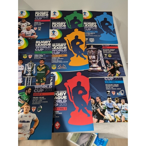 52 - Large Quantity Rugby League Programmes Mostly Modern World Cup Etc Nice Quantity