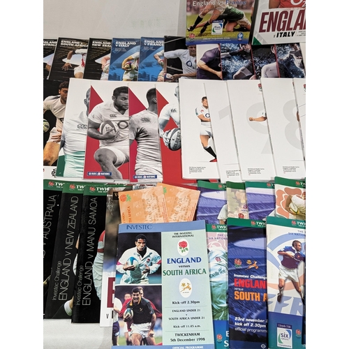 54 - Huge Quantity Rugby Union Twickenham Programme Haul Mostly 6 Nations, Some Signed. Friendlies, & All... 