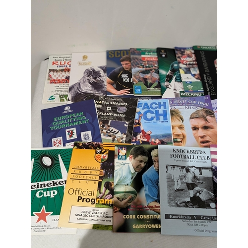 56 - Large Bundle Rugby Programmes - Mixed - Good Condition