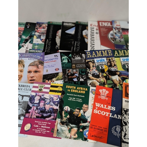 56 - Large Bundle Rugby Programmes - Mixed - Good Condition