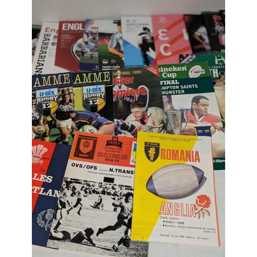 56 - Large Bundle Rugby Programmes - Mixed - Good Condition