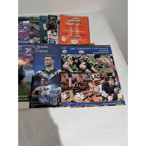 56 - Large Bundle Rugby Programmes - Mixed - Good Condition