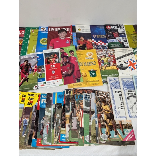 59 - Large Quantity Football Programmes, Brian Moores Head, England Etc Plus Good Quantity League Magazin... 