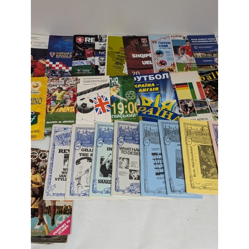 59 - Large Quantity Football Programmes, Brian Moores Head, England Etc Plus Good Quantity League Magazin... 