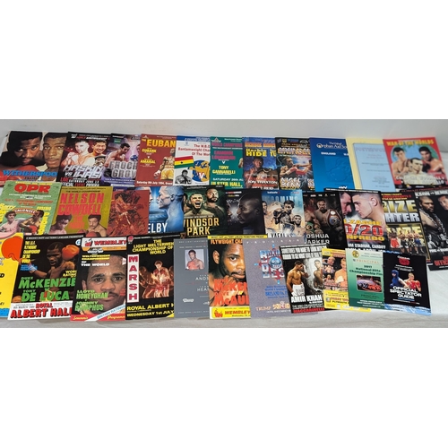 60 - Boxing - Good Quantity Programmes - Ewbank Sr, Joshua, Nigel Benn Plus Lots More Nice Bundle