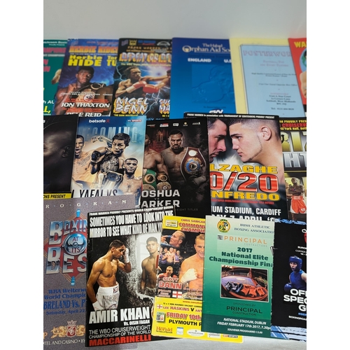 60 - Boxing - Good Quantity Programmes - Ewbank Sr, Joshua, Nigel Benn Plus Lots More Nice Bundle