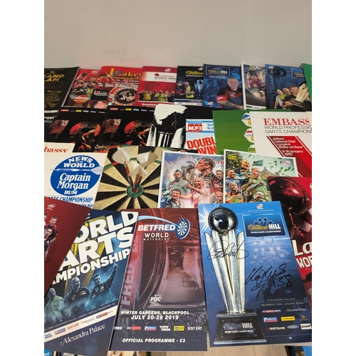 61 - Darts - Good Quantity Darts Programmes - Multiple Signed Programmes