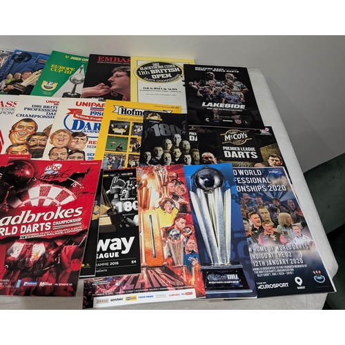 61 - Darts - Good Quantity Darts Programmes - Multiple Signed Programmes