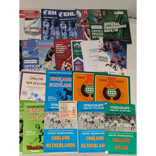 63 - Hockey Programmes - Late 1960s- Now - Some With Stubs, Good Bundle