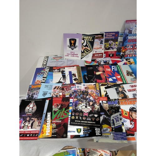 66 - Hockey UK - Large Quantity Ice Hockey Programmes Multiple Decades