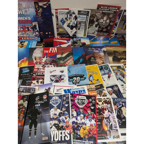 66 - Hockey UK - Large Quantity Ice Hockey Programmes Multiple Decades