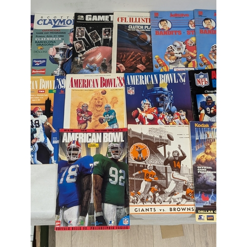 74 - Vintage American Football - Programmes 50s Onwards Mostly 70/80s