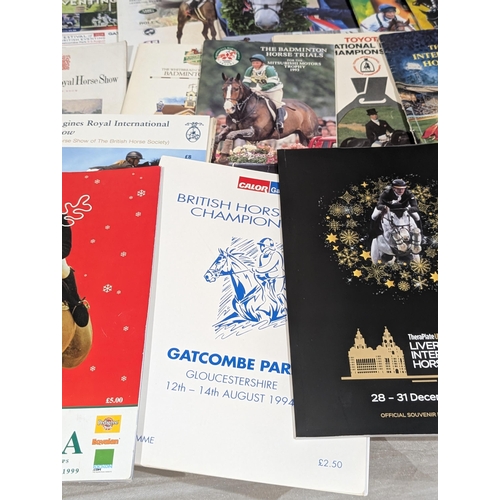 83 - Good Bundle Vintage Equestrian Programmes - Some Nice Unusual Examples