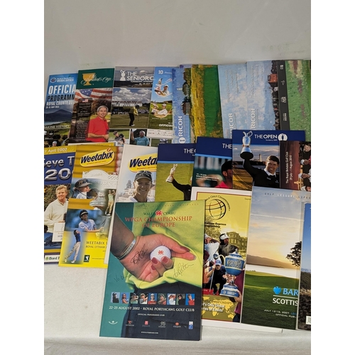 84 - Golf Interest - Various programmes Spanning Several Decades Some Signed