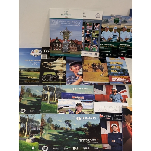 86 - Golf - Good Bundle Golf Programmes Several Spanning Several Decades - Ryder Cup Etc