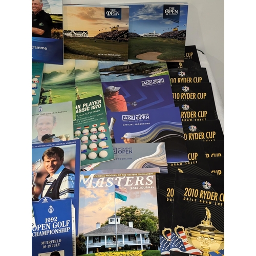 86 - Golf - Good Bundle Golf Programmes Several Spanning Several Decades - Ryder Cup Etc