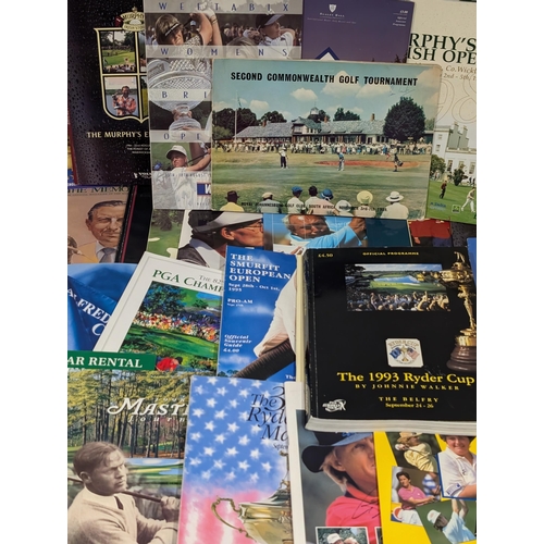 87 - Golf - Good Bundle Spanning Multiple Decades - Programmes Including Signed Second Commonwealth Golf ... 