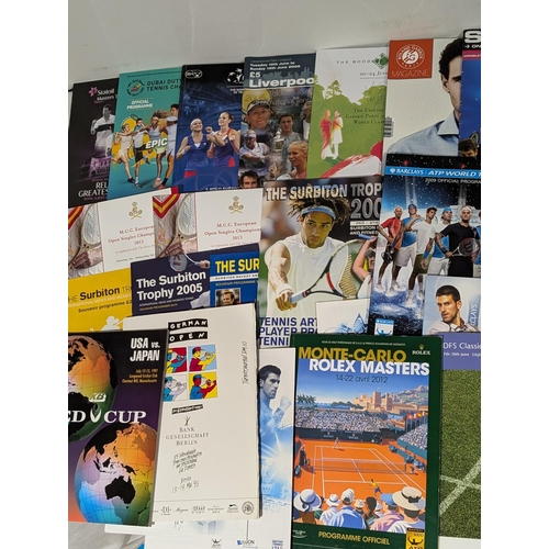 91 - Tennis - Good Bundle Tennis Programmes - The Open Etc