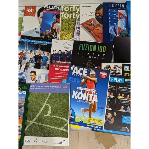 91 - Tennis - Good Bundle Tennis Programmes - The Open Etc