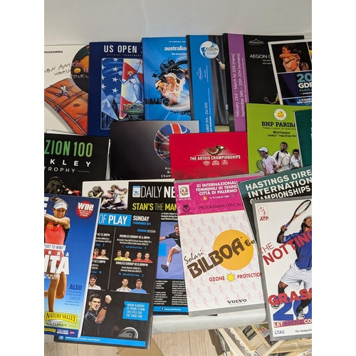 91 - Tennis - Good Bundle Tennis Programmes - The Open Etc