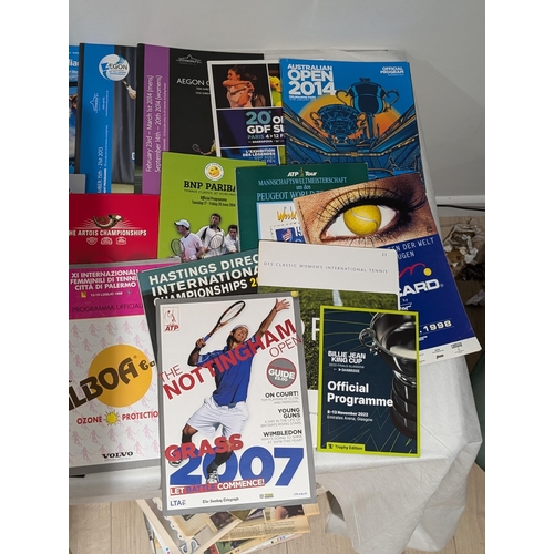 91 - Tennis - Good Bundle Tennis Programmes - The Open Etc