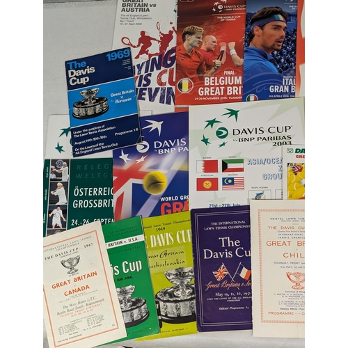 92 - Tennis Davis Cup - Vintage Programmes - Now - Some 1950s