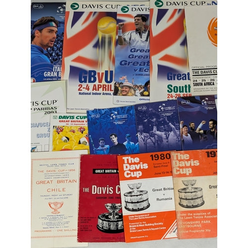 92 - Tennis Davis Cup - Vintage Programmes - Now - Some 1950s