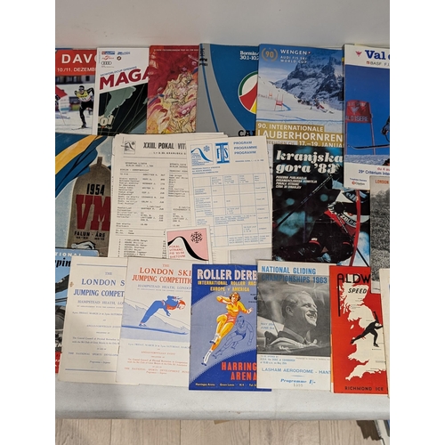 98 - Ski Jumping / Figure Skating, Good Selection Programmes some Rare 40s/50s