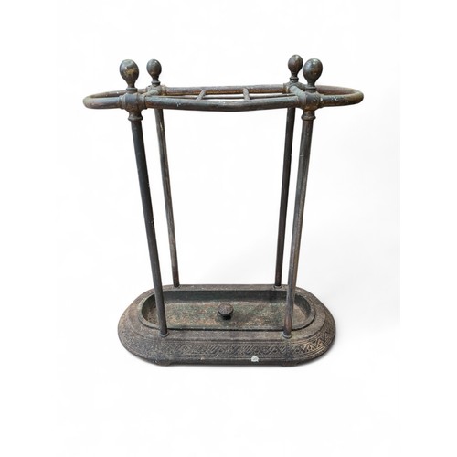 7 - Cast Iron & Brass Umbrella / Stick Stand - Well Patinad 21