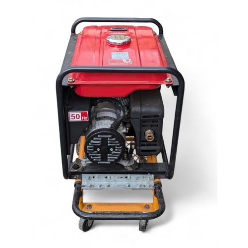 36 - Rolson 3.1KVA Petrol Generator Model 70848 On Roller Stand - Appears Unused (Other Than Test)  - Doe... 