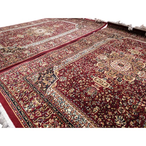 43 - Pair Lebanese Asfar 120x170cm Burgundy Ground Attratcive Patterned Rugs