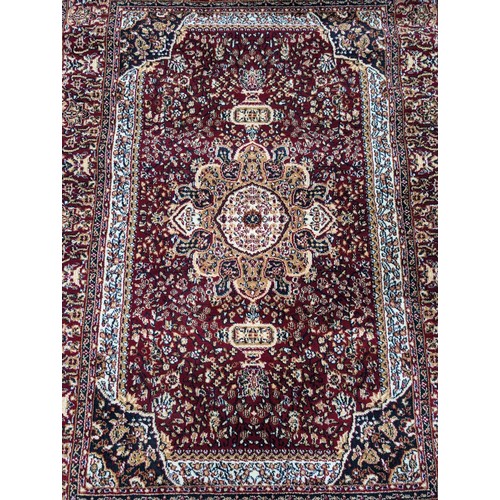 43 - Pair Lebanese Asfar 120x170cm Burgundy Ground Attratcive Patterned Rugs