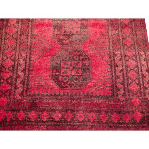 45 - Persian /Afghan Red Ground Hand Knotted Rug - On Attractive Red Ground 41x58