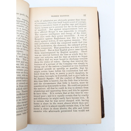 60 - Critical And Historical Essays By Thomas Babington Macauly Vol III Only 1854 Good Condition Typical ... 