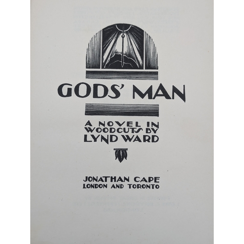 62 - WARD LYND.  Gods' Man, A Novel in Woodcuts. Woodcut illus. throughout. Orig. stylish pict. brds. Jon... 