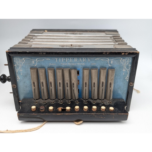 64 - Pair Vintage Accordions, One Marked Tipperary Saxony The Other Indistinct - Both Appear in Fair Cond... 