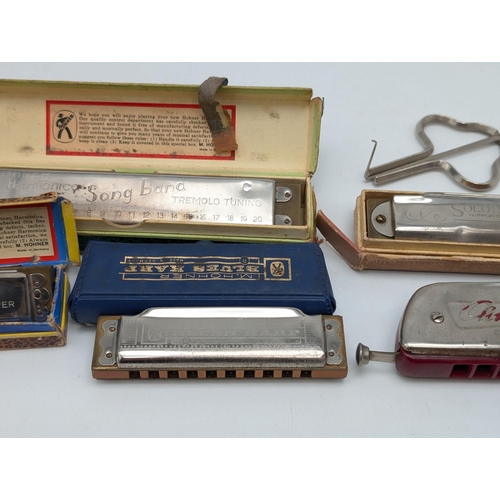 65 - Group 5 Vintage Harmonicas - Horner, Songbird, Coronetta, Soloist