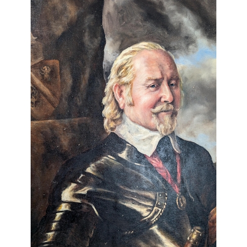 71 - Impressive Oil on Canvas In Style of Cromwell , Backstory - Painted on Behalf of a Member of the Sea... 