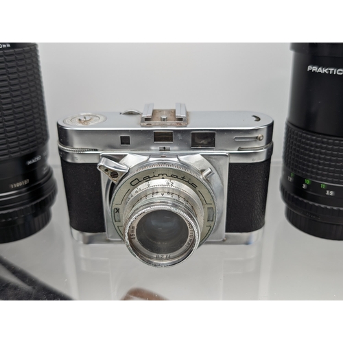 98 - Good Group Vintage Film Cameras, Digital Cameras, Lenses Etc Most Appear in Good Overall Condition A... 