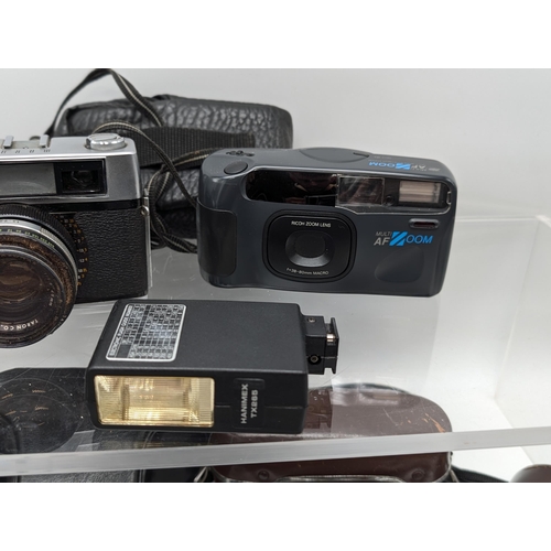 99 - Good Bundle Vintage Film Cameras, Praktica B200 Body, Taron Film Camera, N & B Viking 8x25 Binocular... 