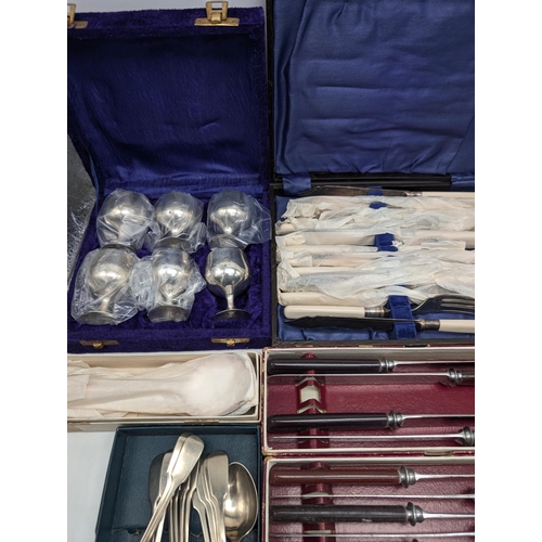 111 - Largeb Group Of Mostly EPNS Cutlery Etc In Box Of Issues, Stainless Steel Included