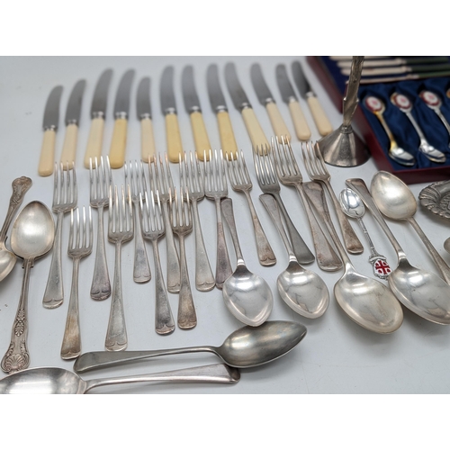 116 - Quantity Of Plated Ware and Cutlery Good Amount of A1 Plate De Mont Forte Inclunding 1 Silver Spoon.... 