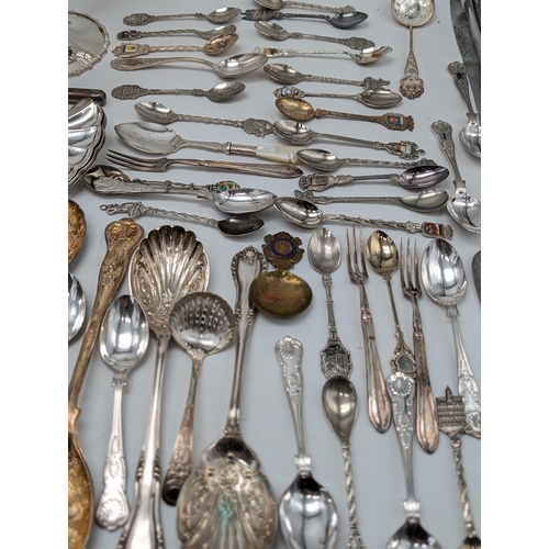 117 - Large Bundle of Good Quality Silver Plated Epergne, Trophies, Coffee Pots, Bangles ETC