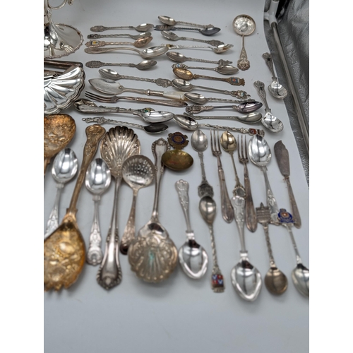 117 - Large Bundle of Good Quality Silver Plated Epergne, Trophies, Coffee Pots, Bangles ETC