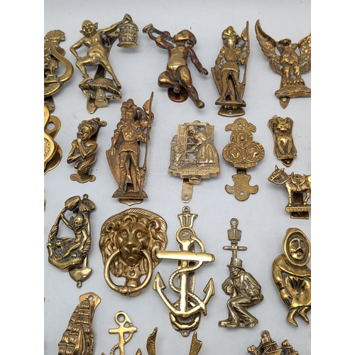 124 - Large Collection Mostly Brass Door Knockers, Heavy Quality Bundle